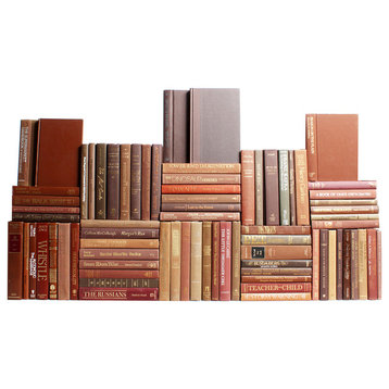 Modern Chocolate Book Wall, Set of 75
