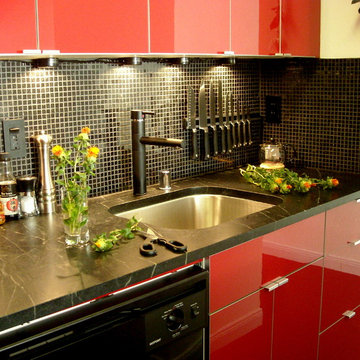 Red Ikea Kitchen