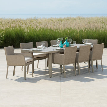 Portofino™ Sling 9pc Dining Set - Beige Fennel