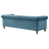 Rustic Manor Maddie Sofa Button Tufted, Teal
