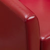 GDF Studio Corley Red Leather Swivel Club Chair