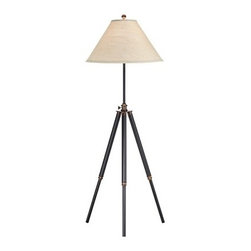 Tripod Floor Lamp Linen - Floor Lamps