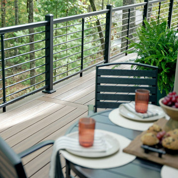 Modern Backyard Deck in the Woods