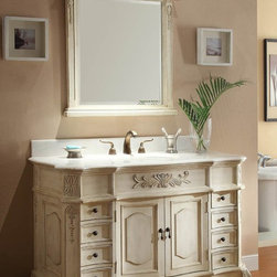 Adelina 48 inch Antique White Bathroom Vanity Fully Assembled - Bathroom Vanities And Sink Consoles