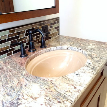Warm Tones Transitional Bathroom