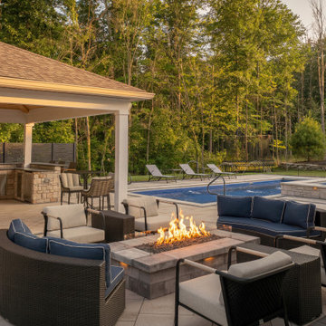 2026 Strongsville Pool Project, Pool House, Fire Features