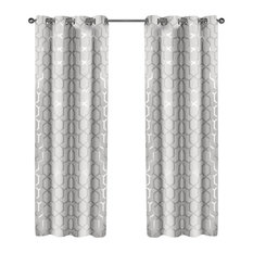 50 Most Por 108 Inch Curtains For 2018 Houzz Amagamated Textiles Panza Grommet Top Curtains Silver Winter White Set Of 2