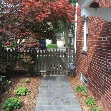 Newly paved garden entry