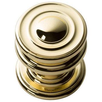 Campaign Round Knob 1.25", Polished Brass