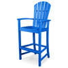 Polywood Palm Coast Bar Chair, Pacific Blue