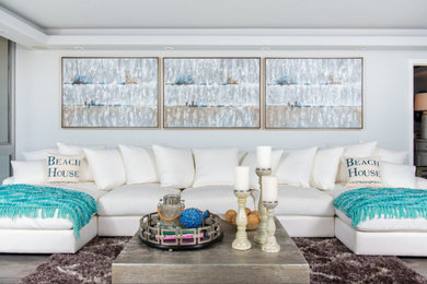 Trendy living room photo in Phoenix