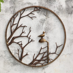 Autumn Branch and Bird Wall Hanging - Artwork