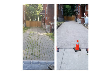 Driveway makeover downtown kitchener