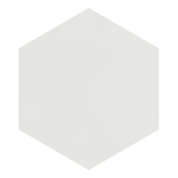 SomerTile Textile Hex 8-5/8" x 9-7/8" Porcelain Floor and Wall Tile, White