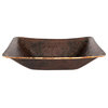 Rectangle Hand Forged Old World Copper Vessel Sink Pack-1 With Accessories