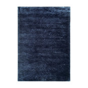 Kira Plush Geometric Tufted Area Rug, Navy Blue, 5'x8'