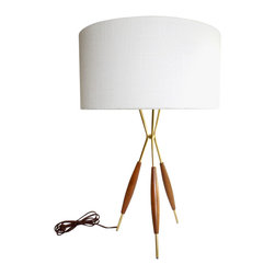 Gerald Thurston Mid-Century Tripod Lamp - SOLD - Table Lamps