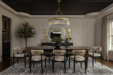 Transitional dining room photo in New York