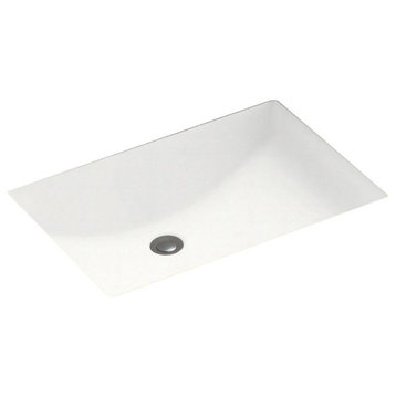 Swan 22x16x6 Solid Surface Undermount Bathroom Sink, White