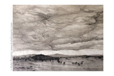 Sunrise Cambodia Art Auction Painting | Waiting For The Rain | Kylie Fogarty