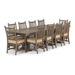 La Lune Collection - Rustic Dining Table #3123, Rustic Chairs #1204 by La Lune Collection - Dining Tables