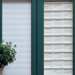 Vignette&reg; Modern Roman Shades outside view - Roman Shades
