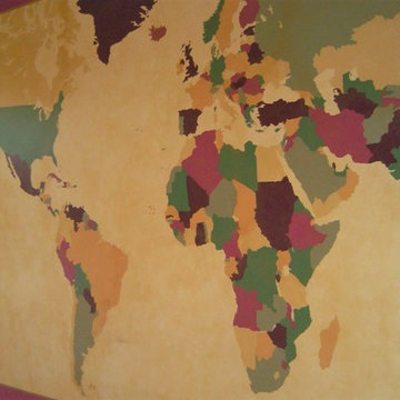 World Map Murals