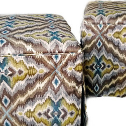 Hickory Chair - Geometric Ottoman - Footstools And Ottomans
