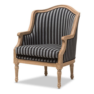 Baxton Studio Charlemagne Traditional French Black and Gray