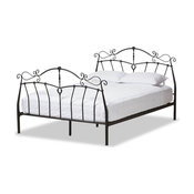 Panel Bed in Antique Bronze Finish (Queen: 83.46 in. L x 62.52 in. W x 46.85 in.