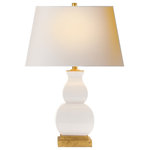 Visual Comfort & Co. - Fang Gourd Table Lamp in Ivory Crackle with Natural Paper Shade - Bulbs Included: No