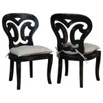 Elk Home - Elk Home 694509P Artifacts - 39" Side Chair (Set of 2) - Vintage White finish on hand-carved dining chair.Artifacts 39" Side C Vintage Noir