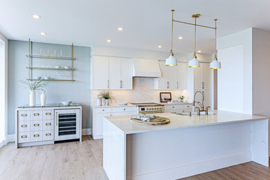 Example of a transitional kitchen design in Tampa