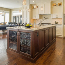 Cream + brown kitchen