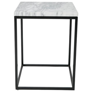 Square White Marble End Table | Zuiver Power