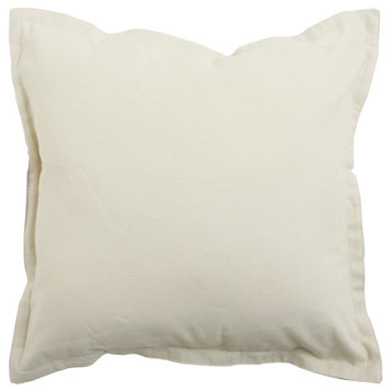 Two-Tone Canvas Pillow Cover, Gray Beige