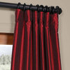 Ruby Vintage Textured Faux Dupioni Silk Curtain Single Panel