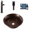 Copernicus Copper 16" Round Vessel Bath Sink with Ashfield Faucet Kit