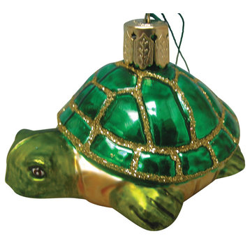 Beachcombers Glass Nautical Ocean Sea Turtle Christmas Ornament