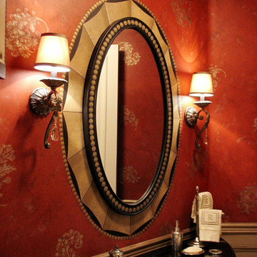 Red Guest Powder Room