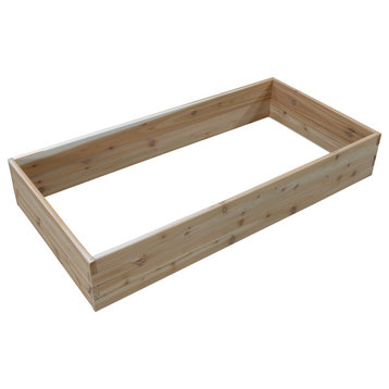Cedar Double Layer Raised Garden Bed, Unfinished