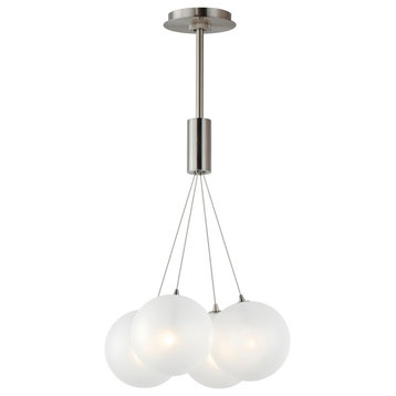 Burst LED Pendant, Satin Nickel