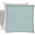 Joita, llc - Weave Seafoam Indoor/Outdoor Zippered Pillow Cover With Insert - WEAVE (seafoam) is a wonderful outdoor pillow cover with a printed on pattern of contrasting colors of light to dark seafoam. Constructed with an outdoor rated zipper, thread and fabric. Printed pattern on polyester fabric. To maintain the life of the pillow cover, bring indoors or protect from the elements when not in use. Machine wash on cold, delicate. Lay flat to dry. Do not dry clean. One cover with zipper and one insert included.