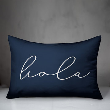 Hola Thin Script Outdoor Lumbar Pillow