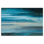 DDCG - "Sea Blue Sky Abstract" Canvas Wall Art, 48"x32" - This 48x32 premium gallery wrapped canvas features a sea blue sky abstract design. The wall art is printed on professional grade tightly woven canvas with a durable construction, finished backing, and is built ready to hang. The result is a remarkable piece of wall art that will add elegance and style to any room.