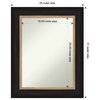 Vogue Black Non-Beveled Wall Mirror 24.5x30.5 in.