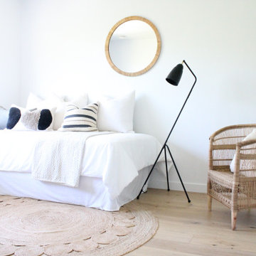Guest Bedroom in Tulum-inspired LA Home Staging