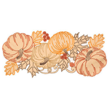 Pumpkin Party Embroidered Cutwork 16 by 36-Inch Table Runner
