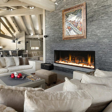 Litedeer Homes Latitude 65" Smart Electric Fireplace with App & Driftwood Logs