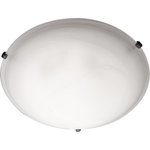 Maxim Lighting International - Malaga 3-Light Flush Mount, Oil Rubbed Bronze, Marble - Shed some light on your next family gathering with the Malaga Flush Mount. This 3-light flush-mount fixture is beautifully finished in oil rubbed bronze with marble glass shades and will match almost any existing decor. Hang the Malaga Flush Mount over your dining table for a classic look, or in your entryway to welcome guests to your home.